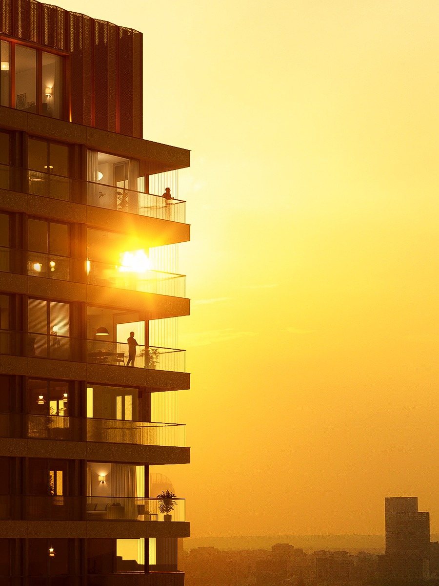 Gutenberga Apartments / sunset